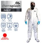 Sterilus kombinezonas Chemsplash Delta 67 2766, 5B/6B tipas, baltas (1vnt)